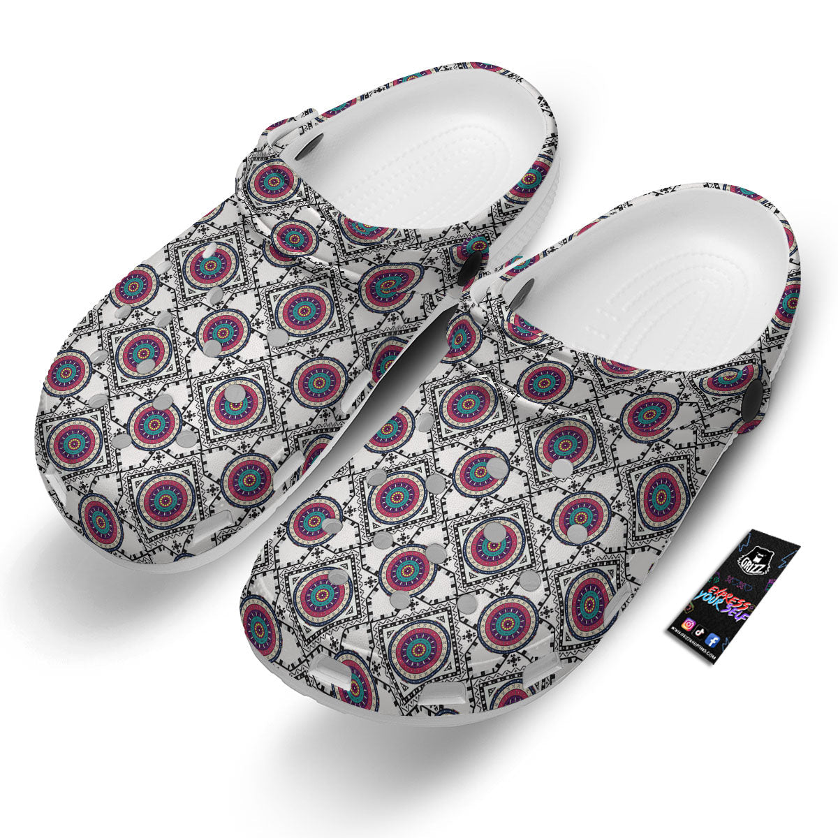 Inspired Native Indian Print Pattern Clog-grizzshop
