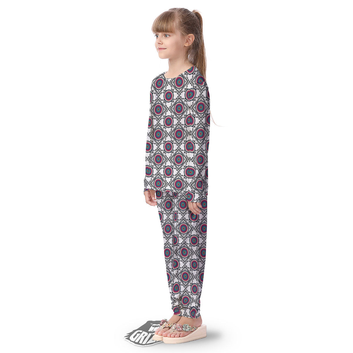 Inspired Native Indian Print Pattern Kid's Pajamas-grizzshop