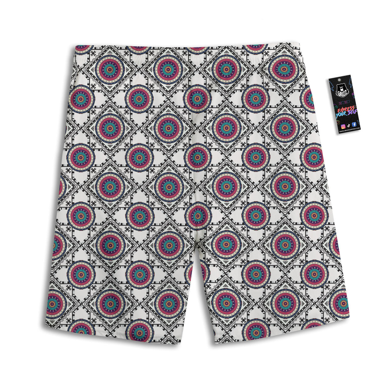 Inspired Native Indian Print Pattern Men's Athletic Shorts