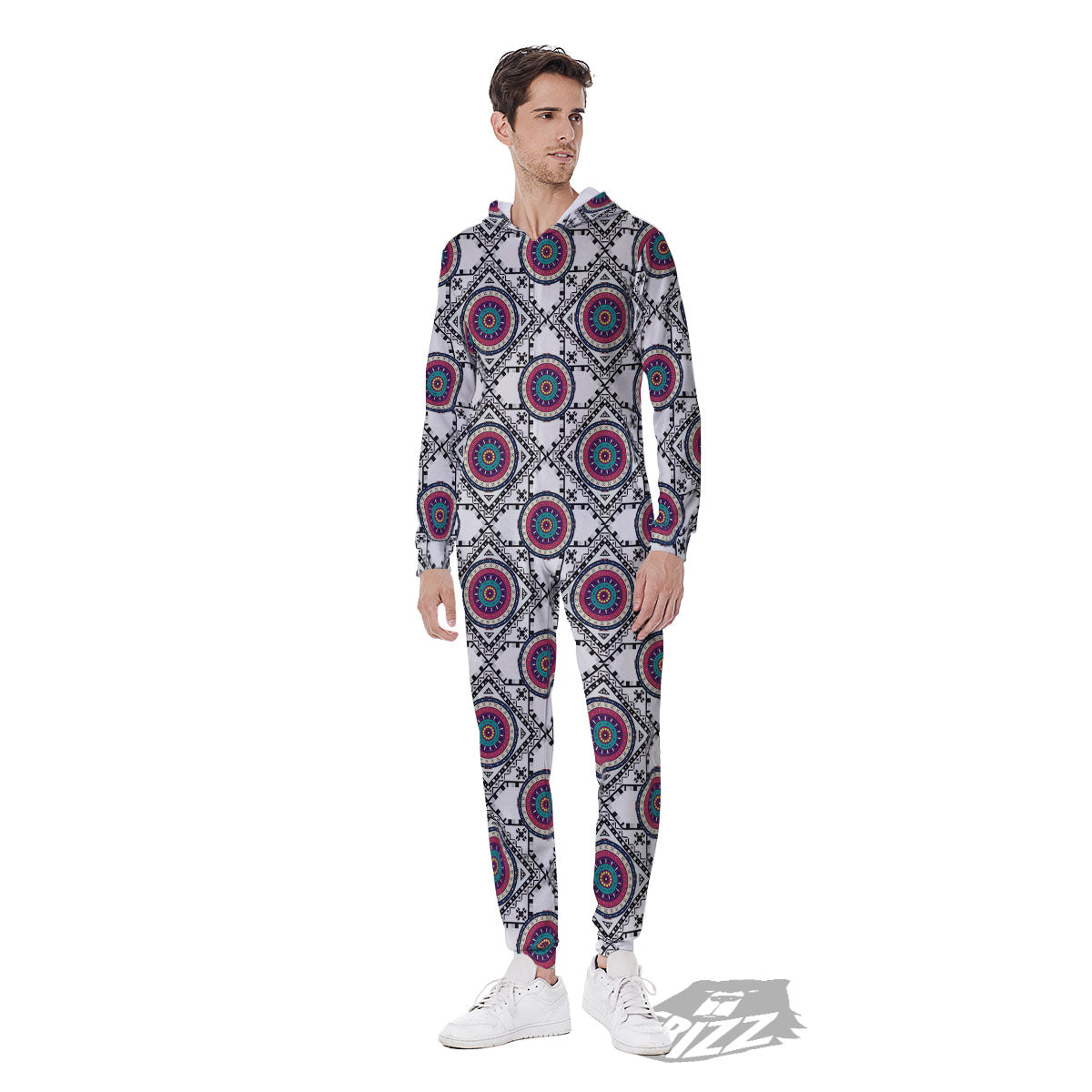 Inspired Native Indian Print Pattern Men's Jumpsuit-grizzshop
