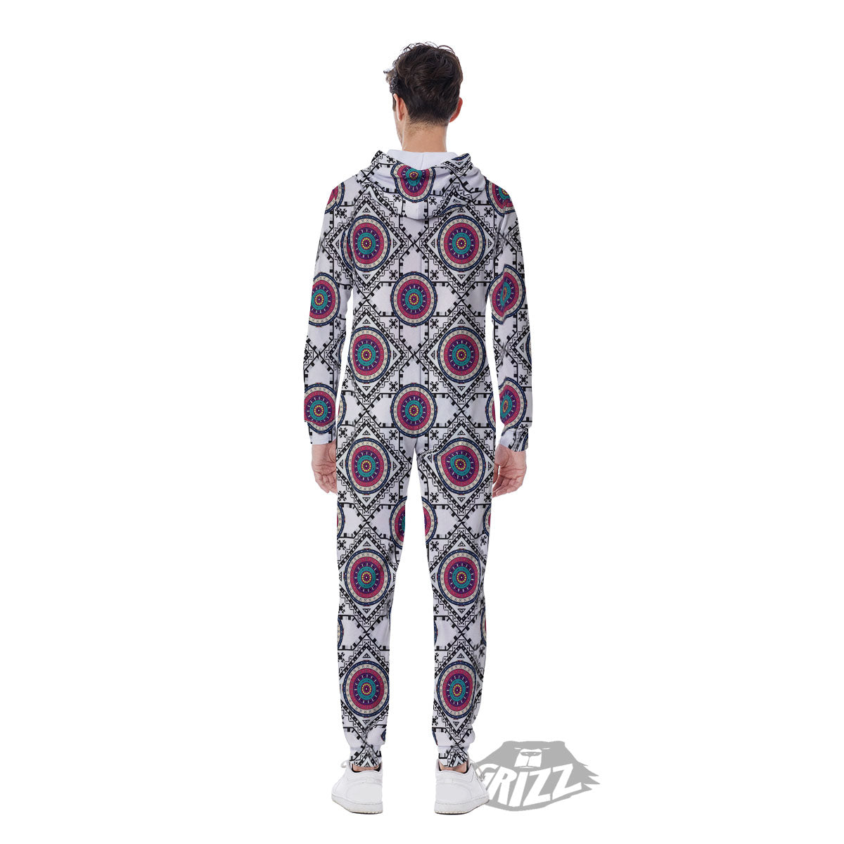 Inspired Native Indian Print Pattern Men's Jumpsuit-grizzshop