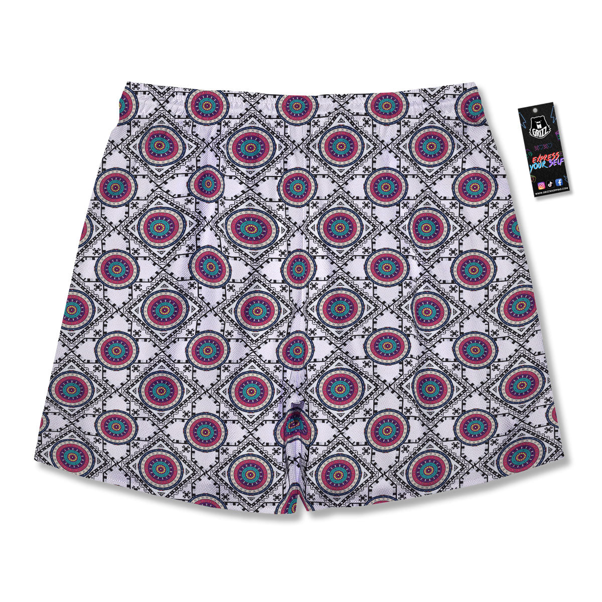 Inspired Native Indian Print Pattern Men's Running Shorts-grizzshop