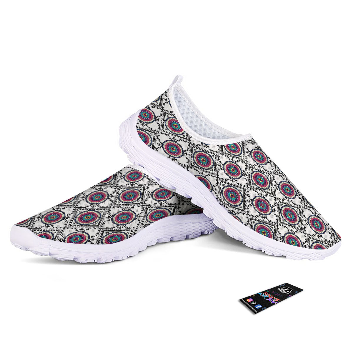 Inspired Native Indian Print Pattern Nurse Shoes-grizzshop