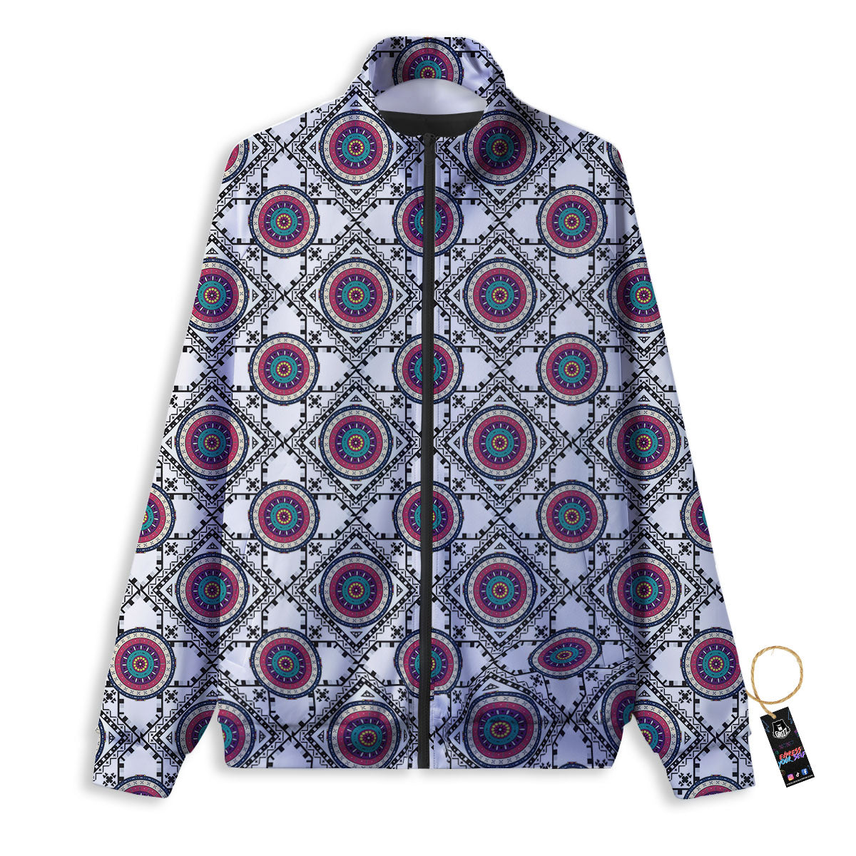 Inspired Native Indian Print Pattern Track Jacket-grizzshop
