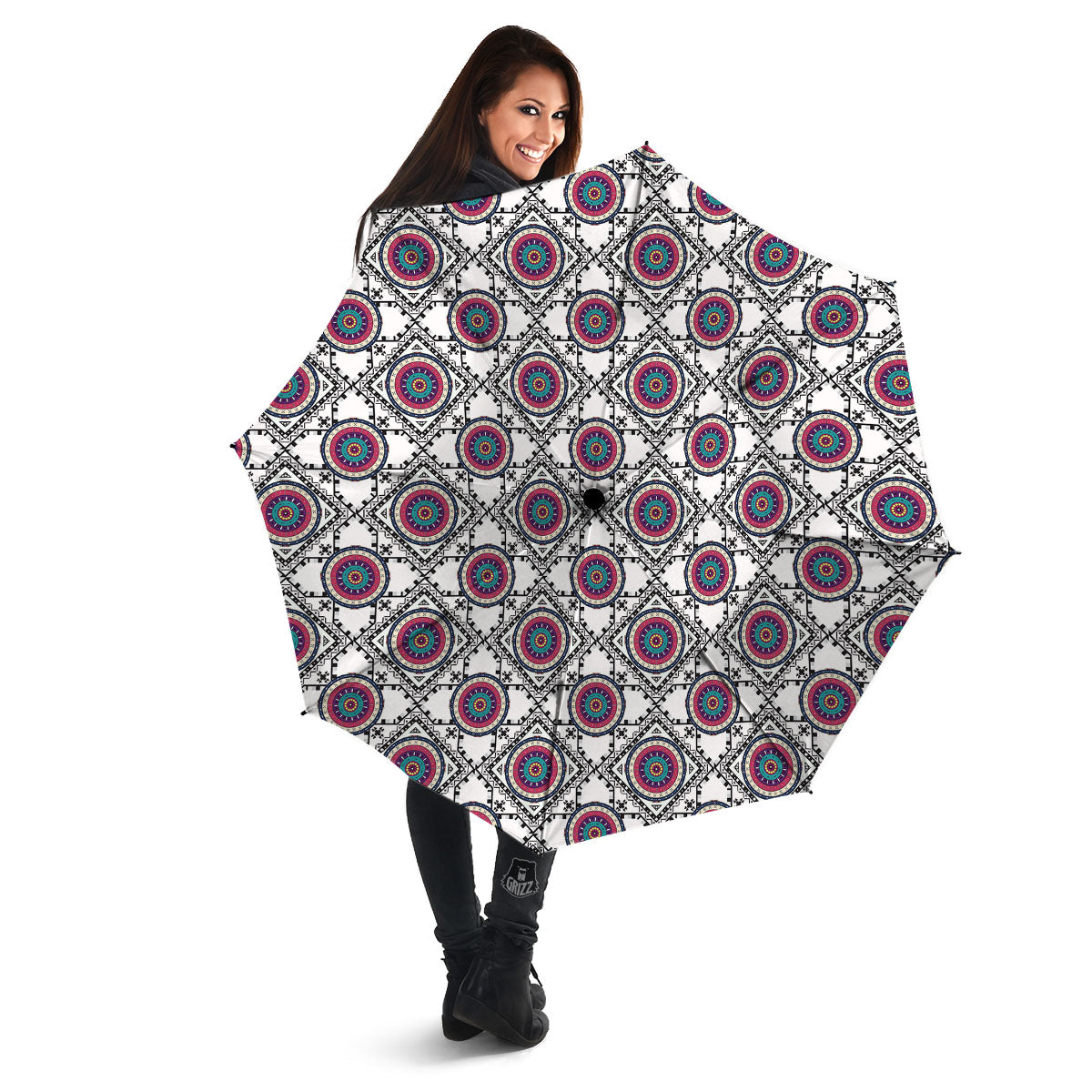 Inspired Native Indian Print Pattern Umbrella-grizzshop
