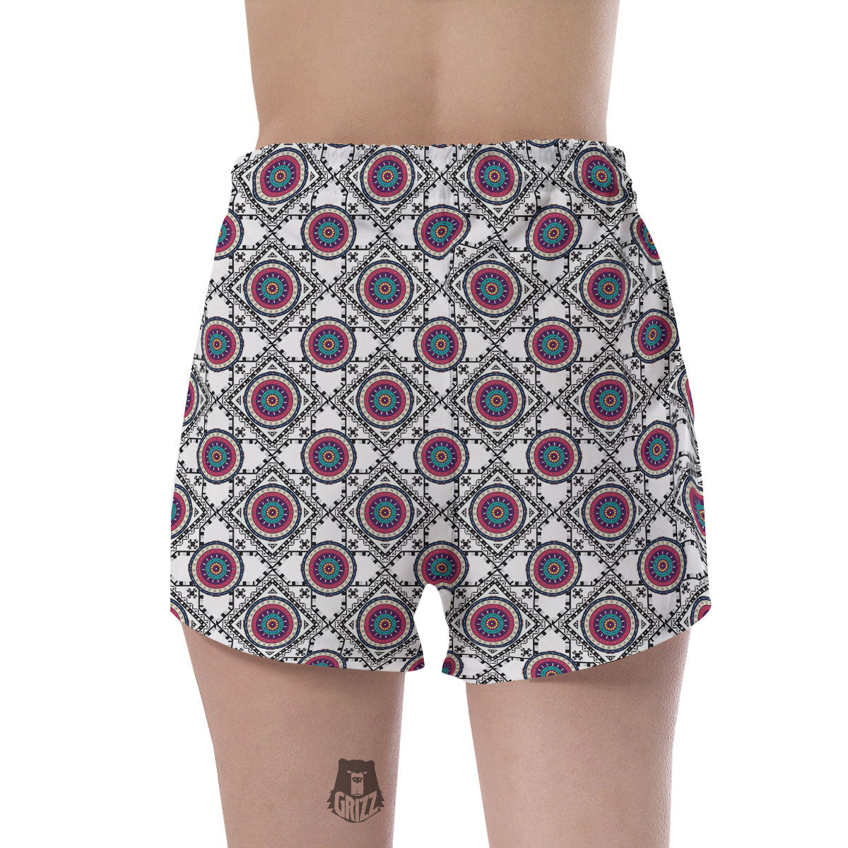 Inspired Native Indian Print Pattern Women's Shorts-grizzshop