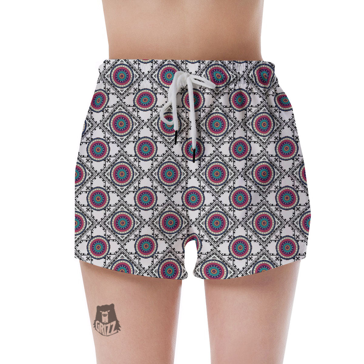 Inspired Native Indian Print Pattern Women's Shorts-grizzshop