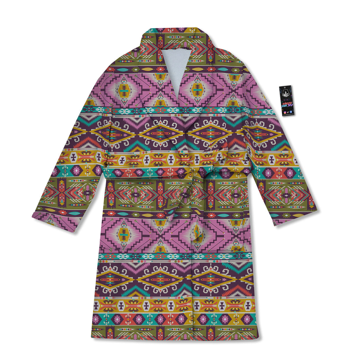 Inspired Native Print Pattern Bathrobe-grizzshop