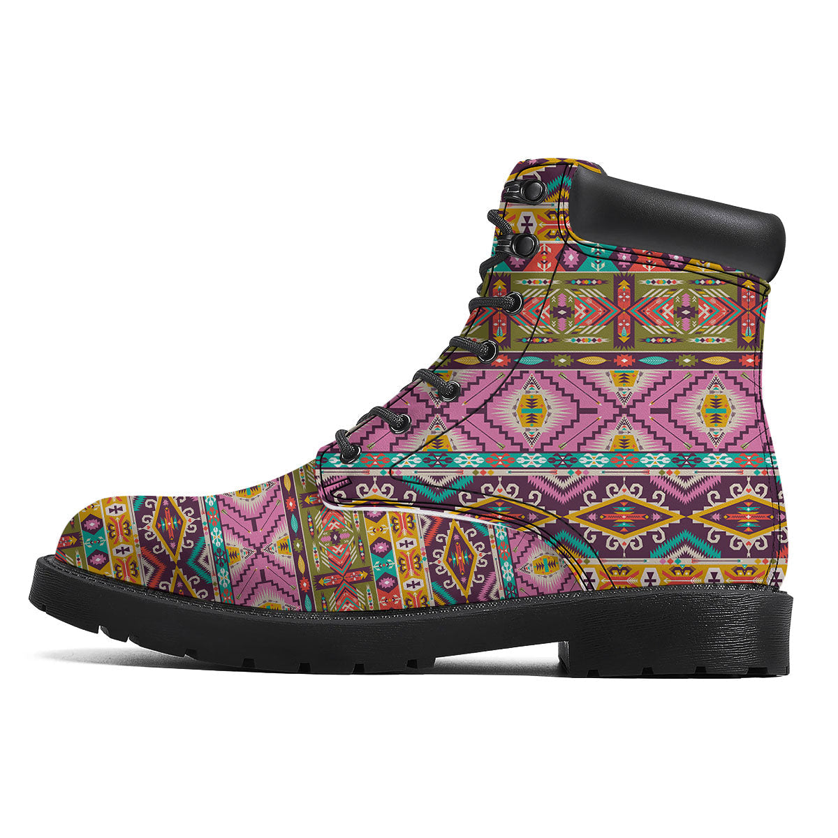 Inspired Native Print Pattern Boots-grizzshop