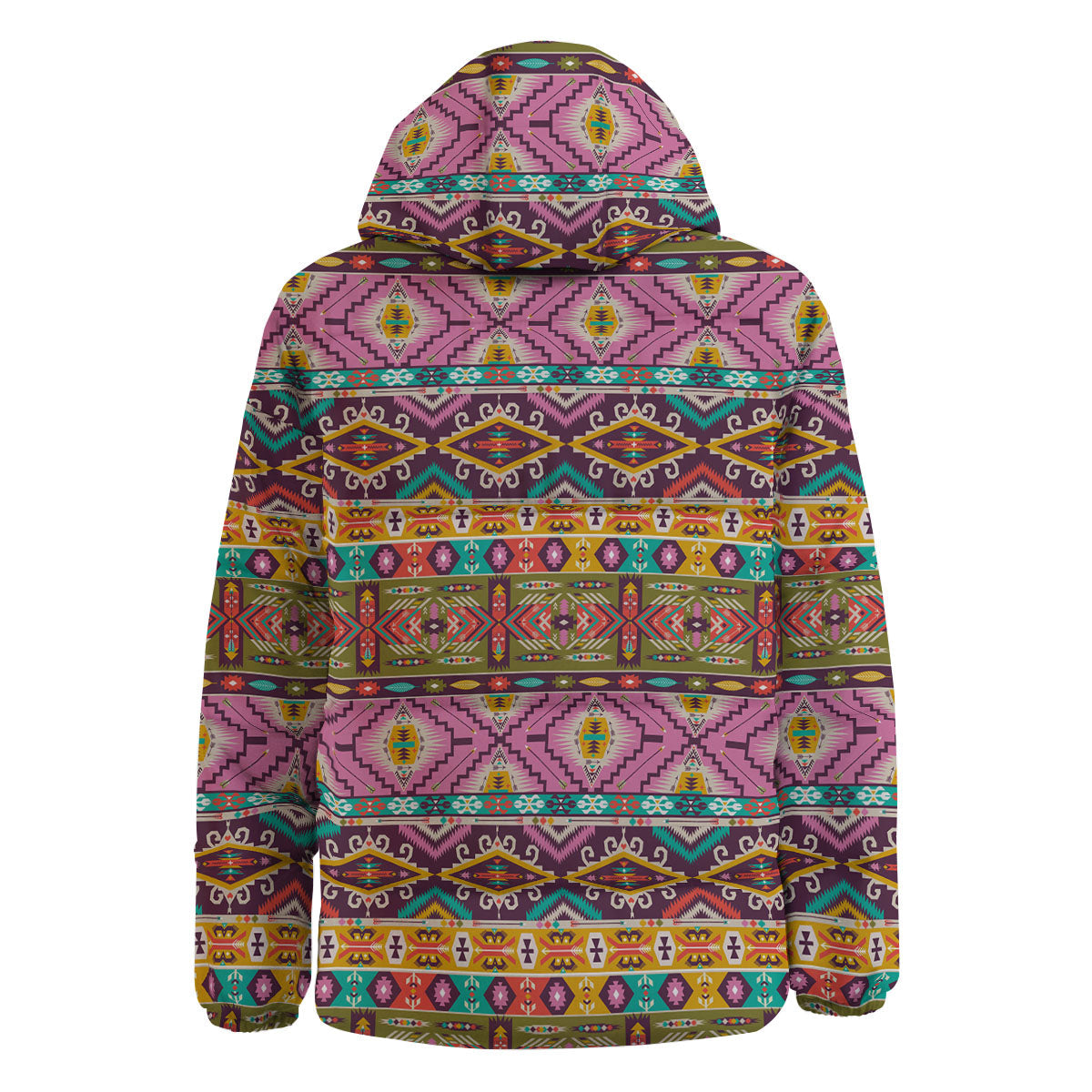 Inspired Native Print Pattern Down Jacket-grizzshop