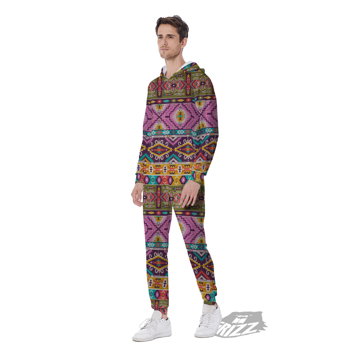 Inspired Native Print Pattern Men's Jumpsuit-grizzshop