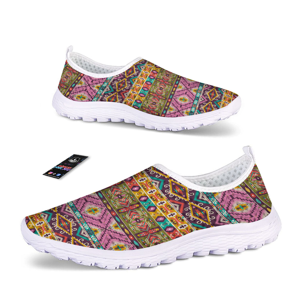 Inspired Native Print Pattern Nurse Shoes-grizzshop