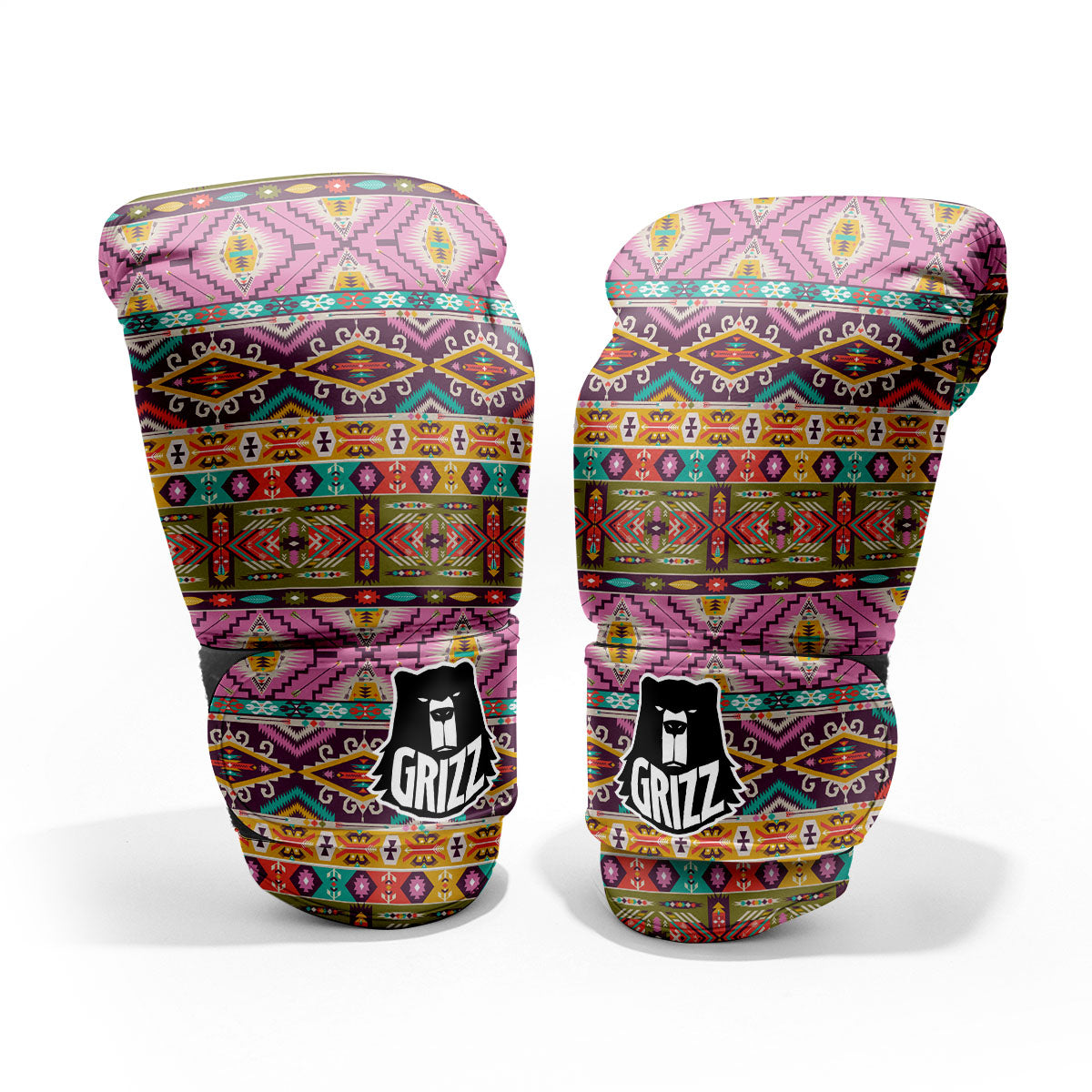 Inspired Native Print Pattern Sparring Gloves-grizzshop