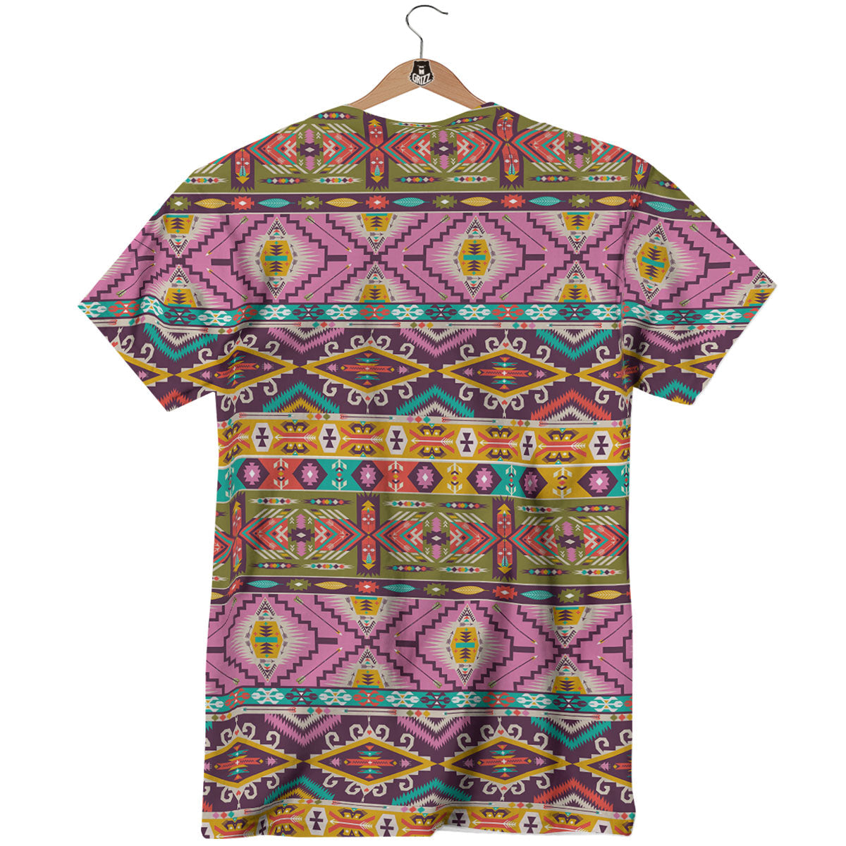 Inspired Native Print Pattern T-Shirt-grizzshop