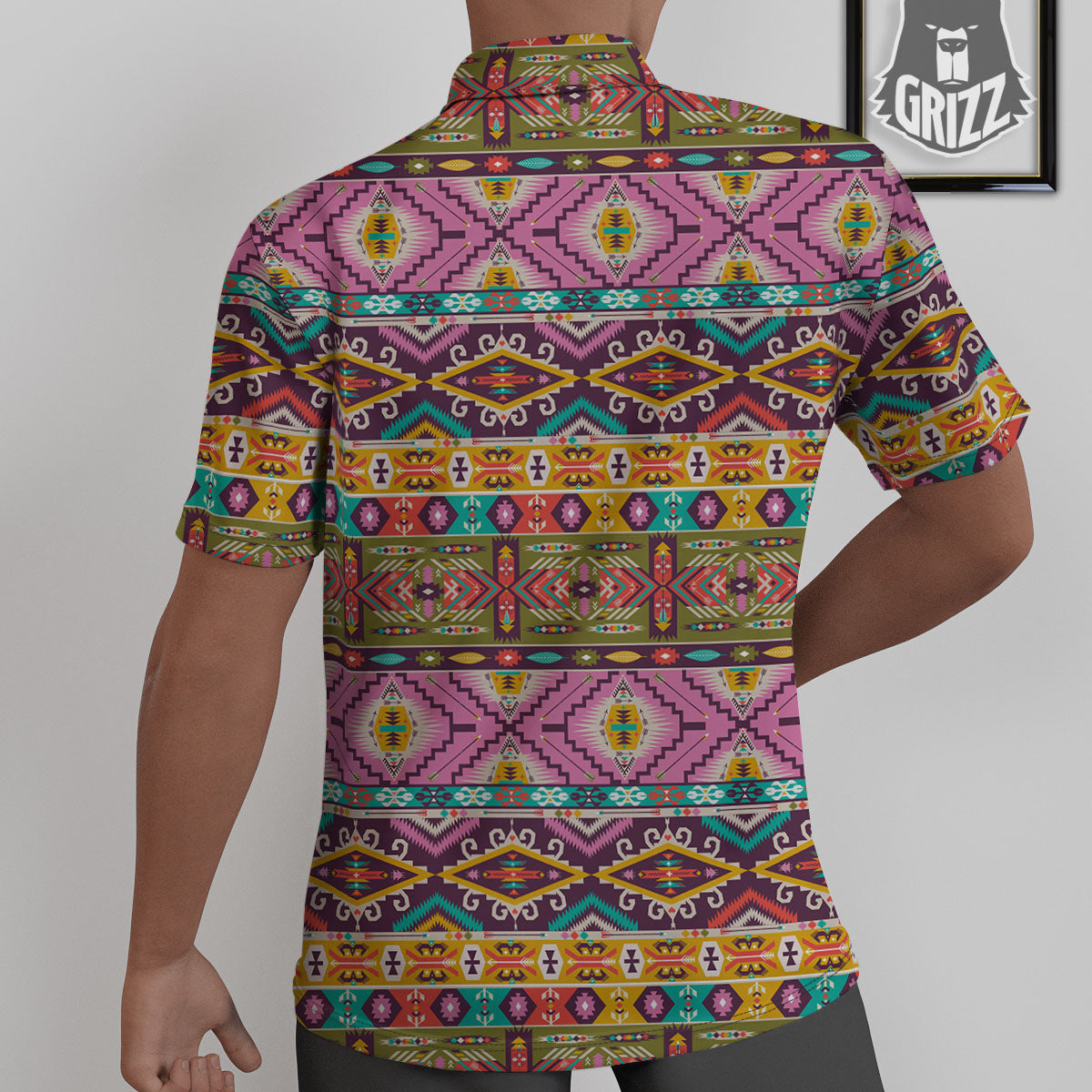Inspired Native Print Pattern Untucked Shirts-grizzshop