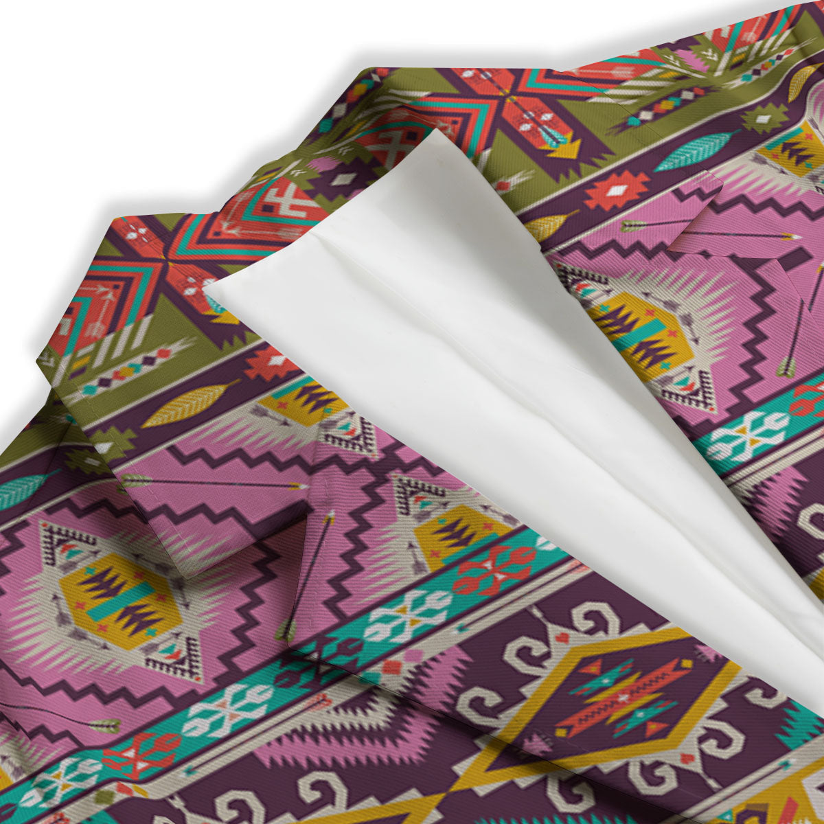 Inspired Native Print Pattern Women's Blazer-grizzshop