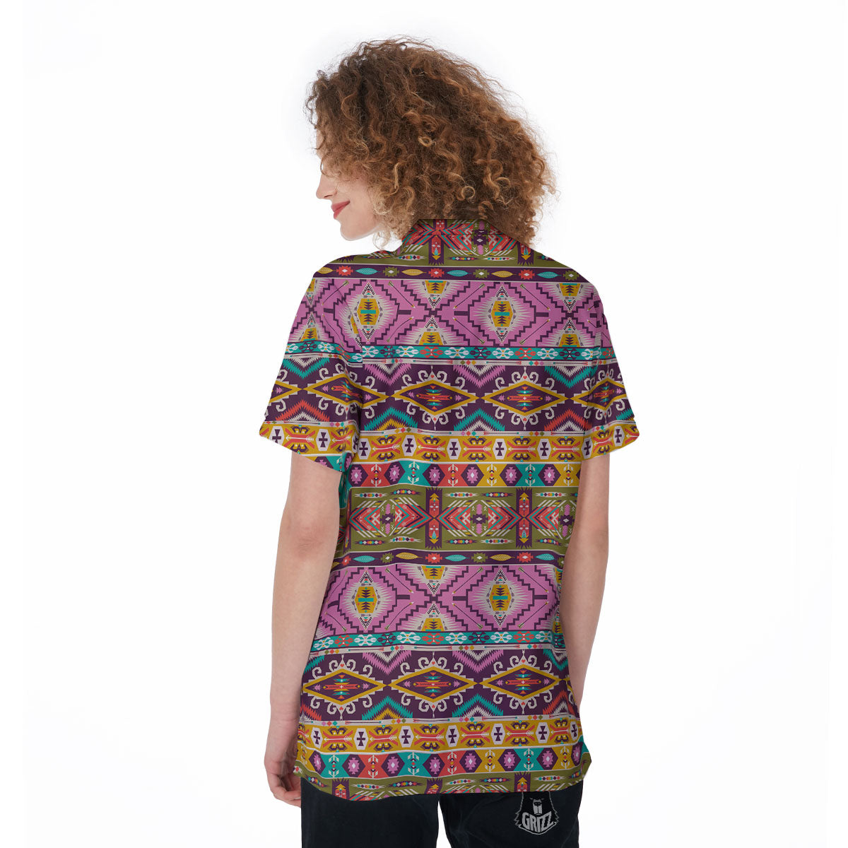 Inspired Native Print Pattern Women's Golf Shirts-grizzshop