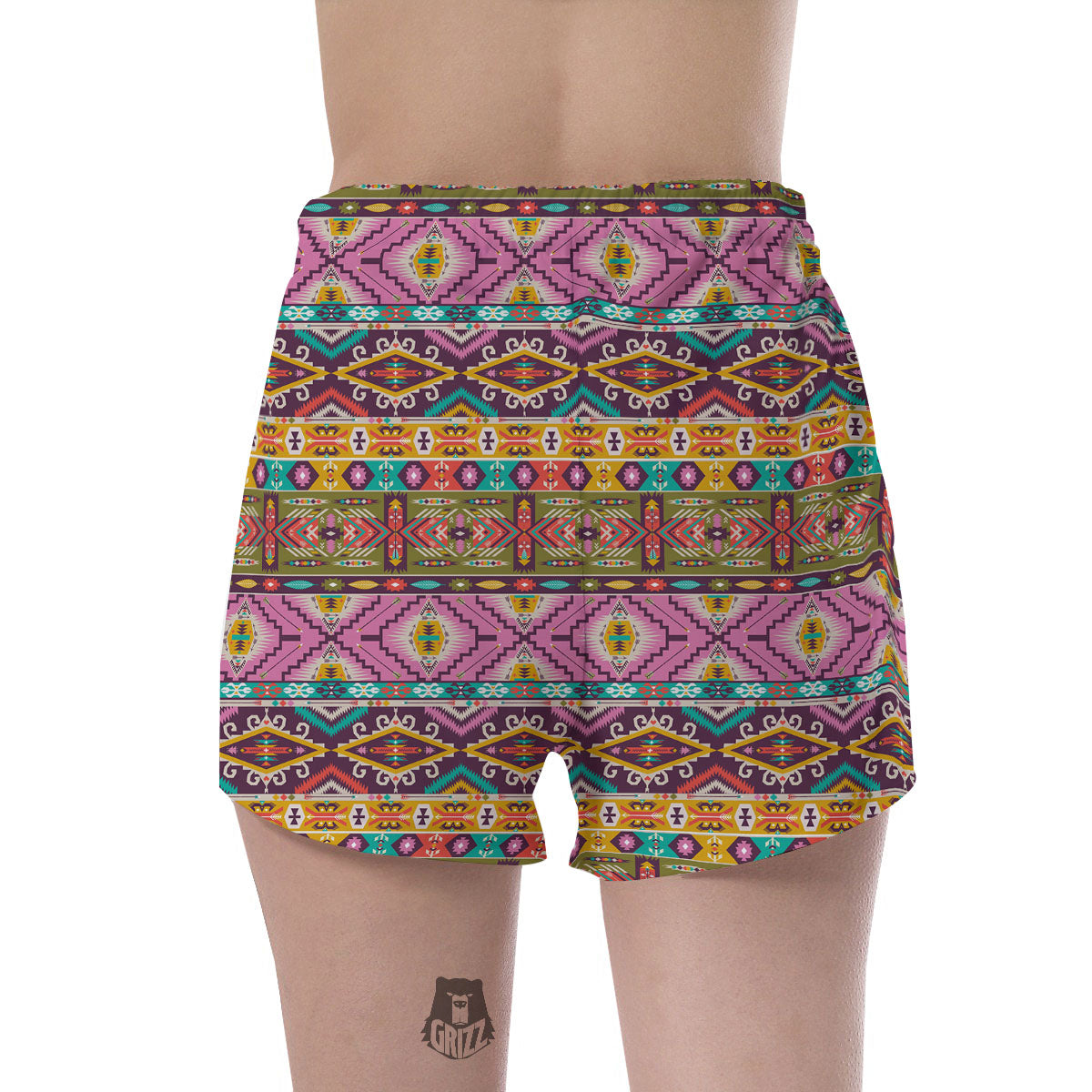 Inspired Native Print Pattern Women's Shorts-grizzshop
