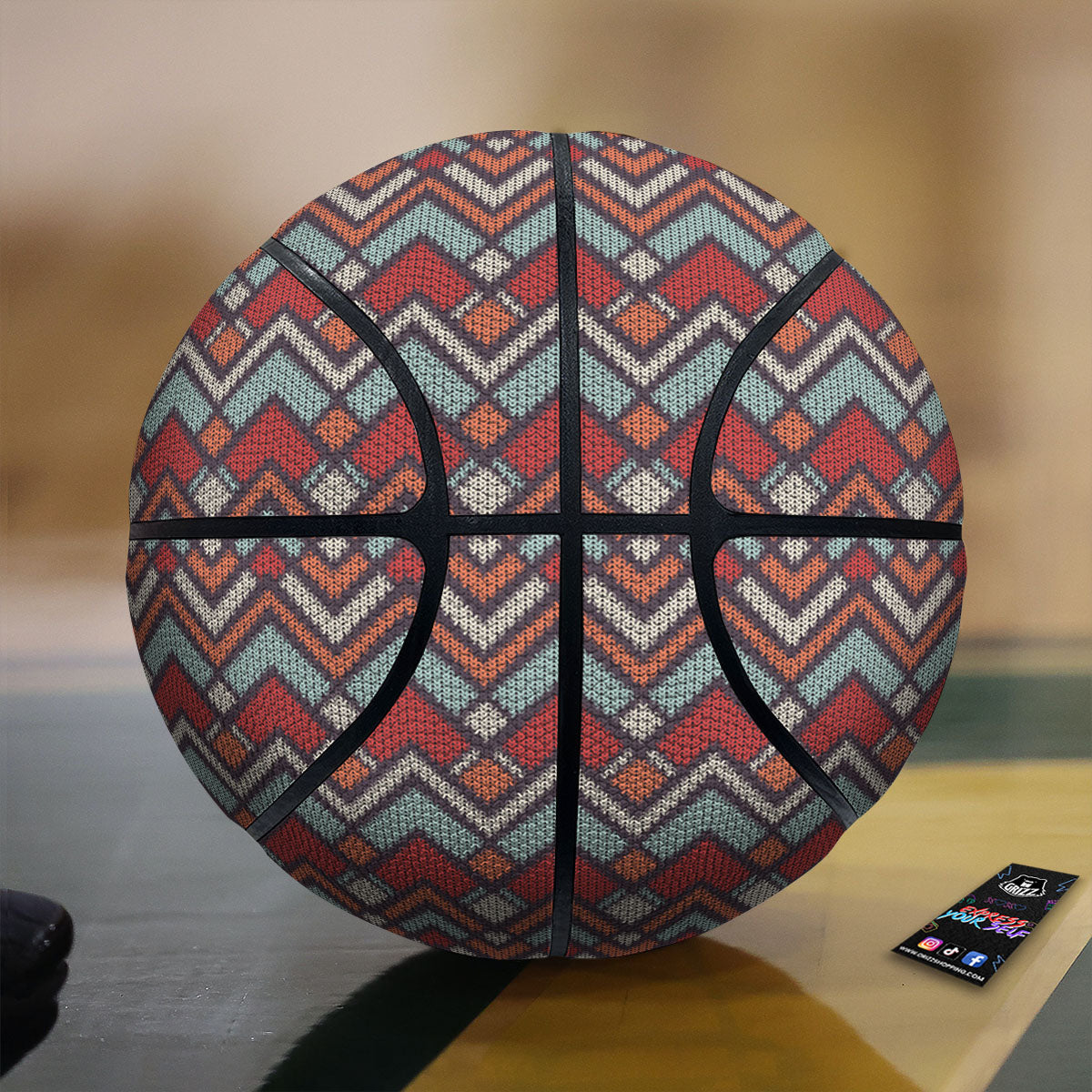 Inspired Native Tribal Print Pattern Basketball-grizzshop