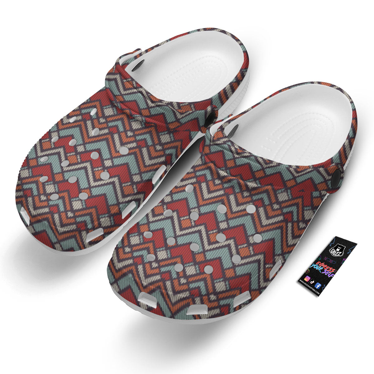 Inspired Native Tribal Print Pattern Clog-grizzshop