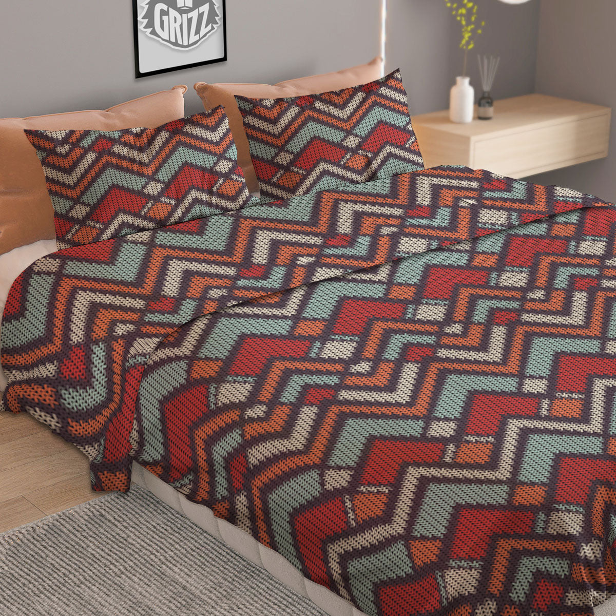 Inspired Native Tribal Print Pattern Duvet Cover Bedding Set