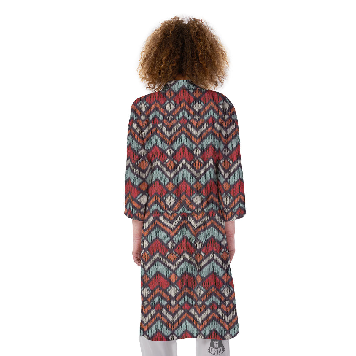 Inspired Native Tribal Print Pattern Kimono-grizzshop