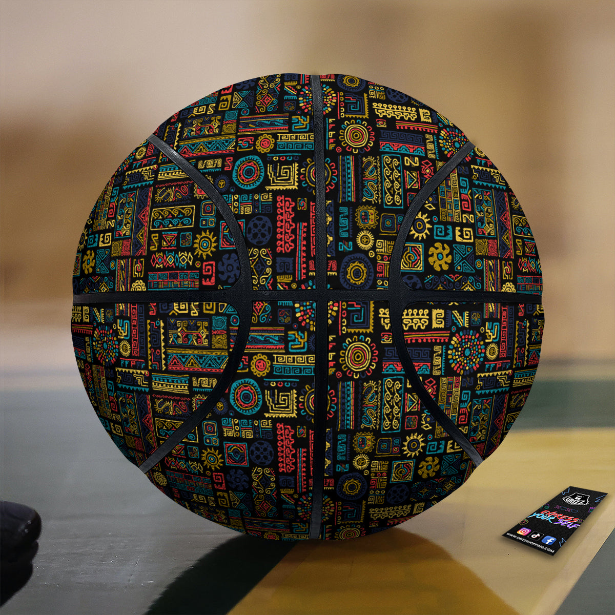 Inspired African Tribal Print Pattern Basketball