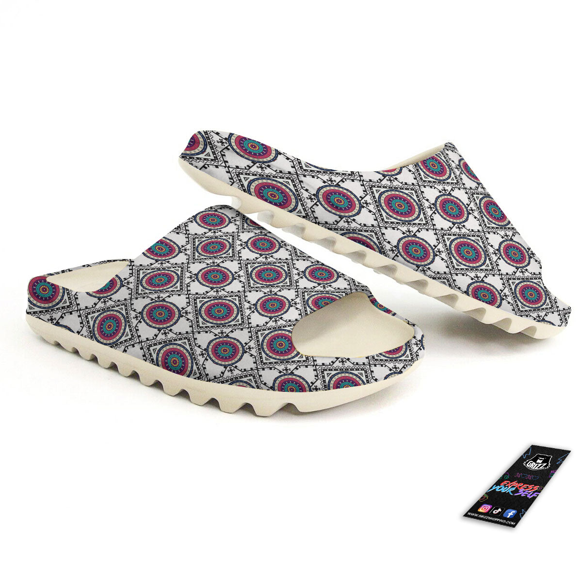 Inspired Native Indian Print Pattern Sandals-grizzshop