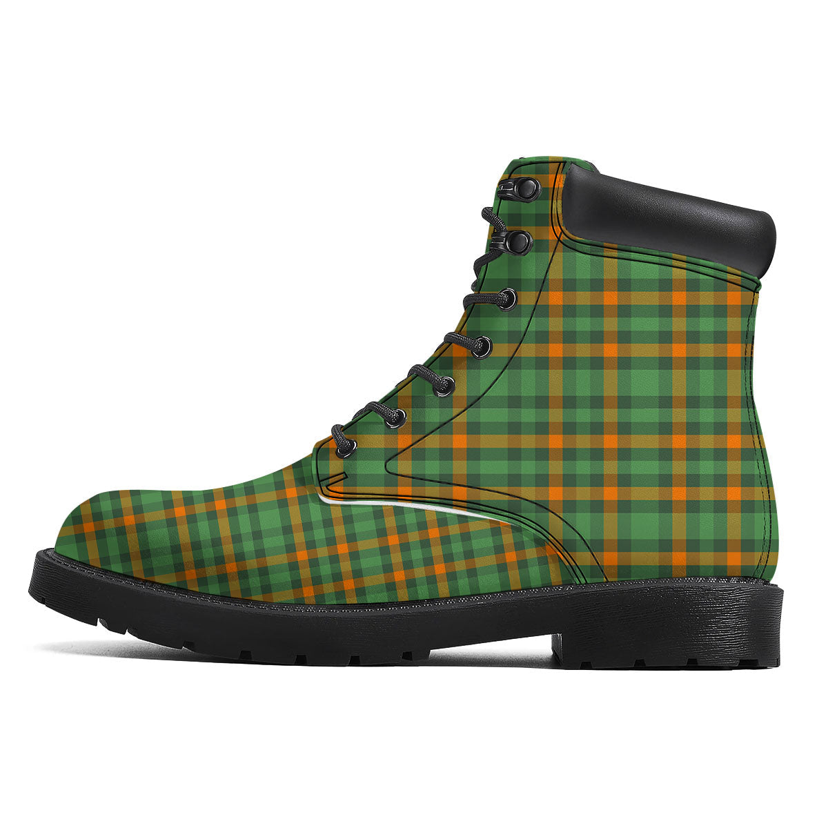 Irish Plaid Themed Print Pattern Boots-grizzshop