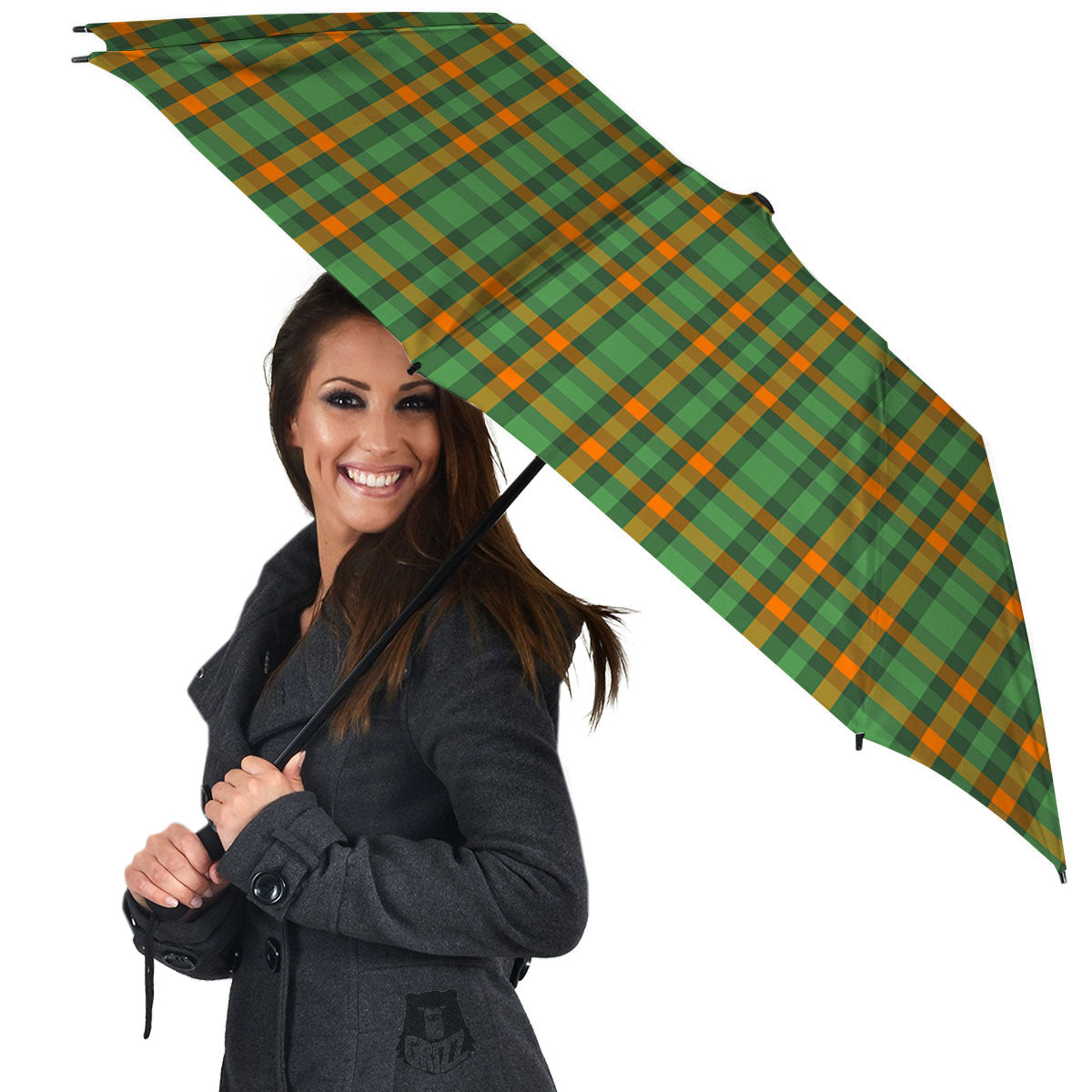 Irish Plaid Themed Print Pattern Umbrella-grizzshop