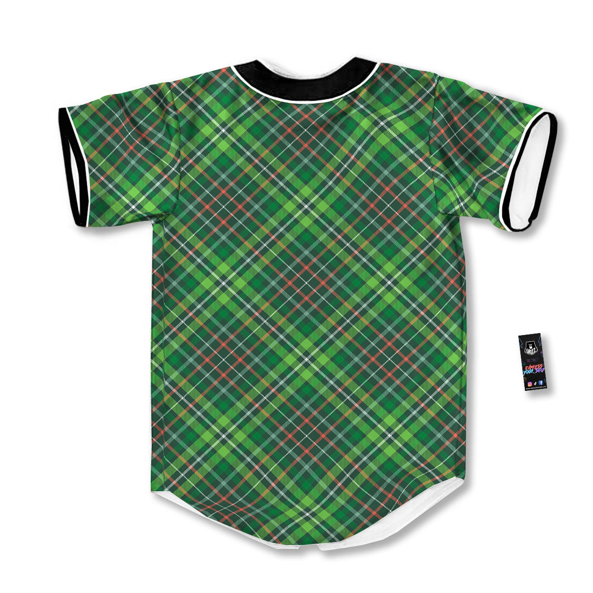 Irish Tartan Saint Patrick's Day Print Pattern Baseball Jersey-grizzshop