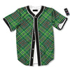 Irish Tartan Saint Patrick's Day Print Pattern Baseball Jersey-grizzshop