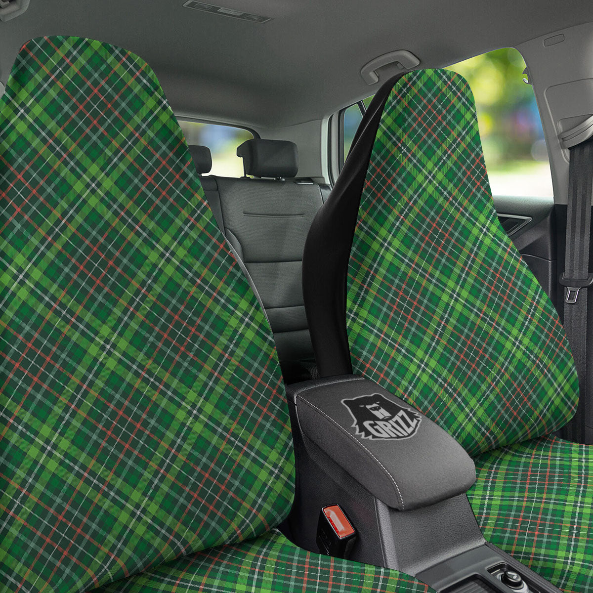 Irish Tartan Saint Patrick's Day Print Pattern Car Seat Covers-grizzshop