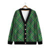 Irish Tartan Saint Patrick's Day Print Pattern Cardigan-grizzshop