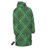 Irish Tartan Saint Patrick's Day Print Pattern Long Down Jacket-grizzshop