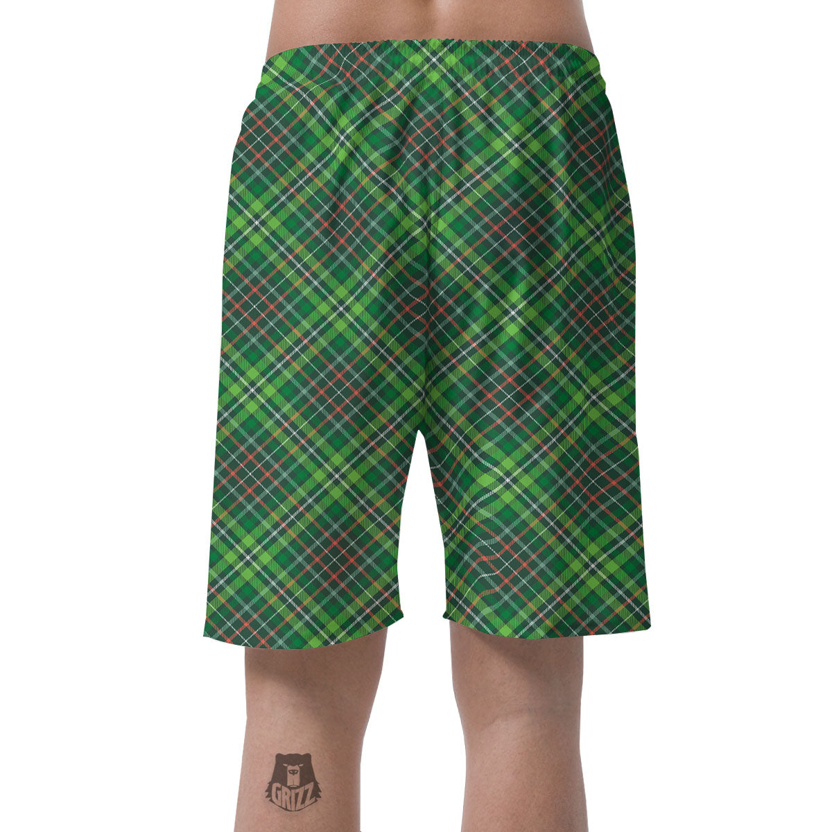 Irish Tartan Saint Patrick's Day Print Pattern Men's Shorts-grizzshop