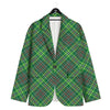 Irish Tartan Saint Patrick's Day Print Pattern Men's Sport Coat-grizzshop