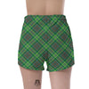 Irish Tartan Saint Patrick's Day Print Pattern Women's Shorts-grizzshop