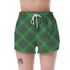 Irish Tartan Saint Patrick's Day Print Pattern Women's Shorts-grizzshop