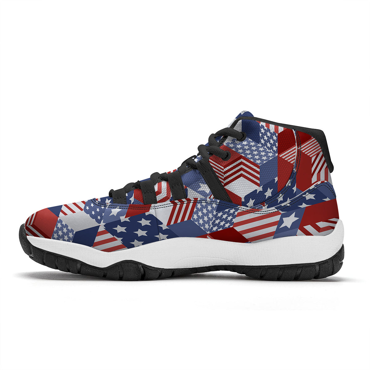 Isometric Gold Dollar Print Pattern Black Bball Shoes-grizzshop