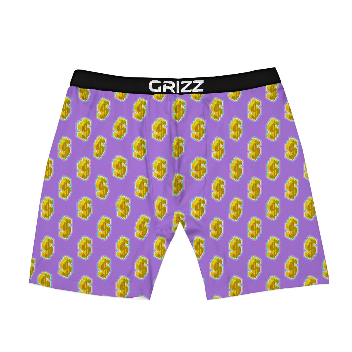 Isometric Gold Dollar Print Pattern Boxer Briefs-grizzshop