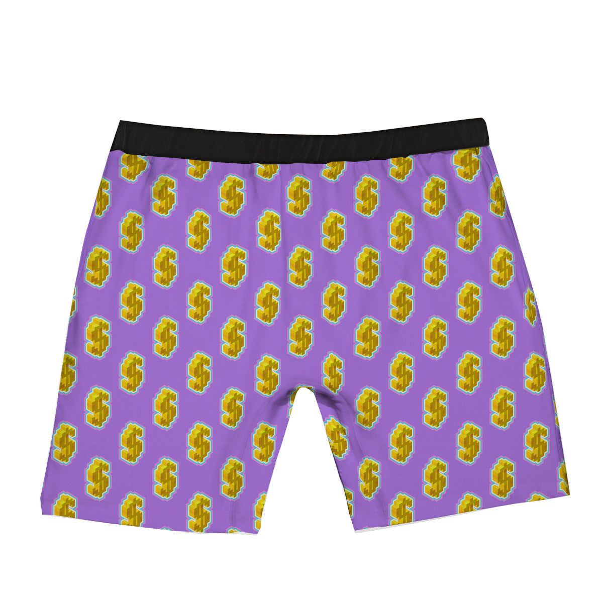 Isometric Gold Dollar Print Pattern Boxer Briefs-grizzshop