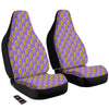 Isometric Gold Dollar Print Pattern Car Seat Covers-grizzshop