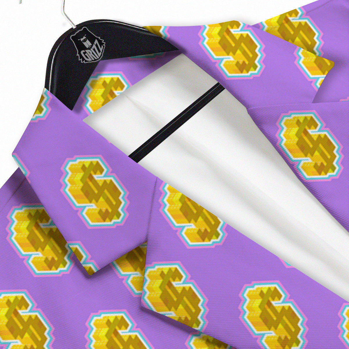Isometric Gold Dollar Print Pattern Men's Sport Coat-grizzshop