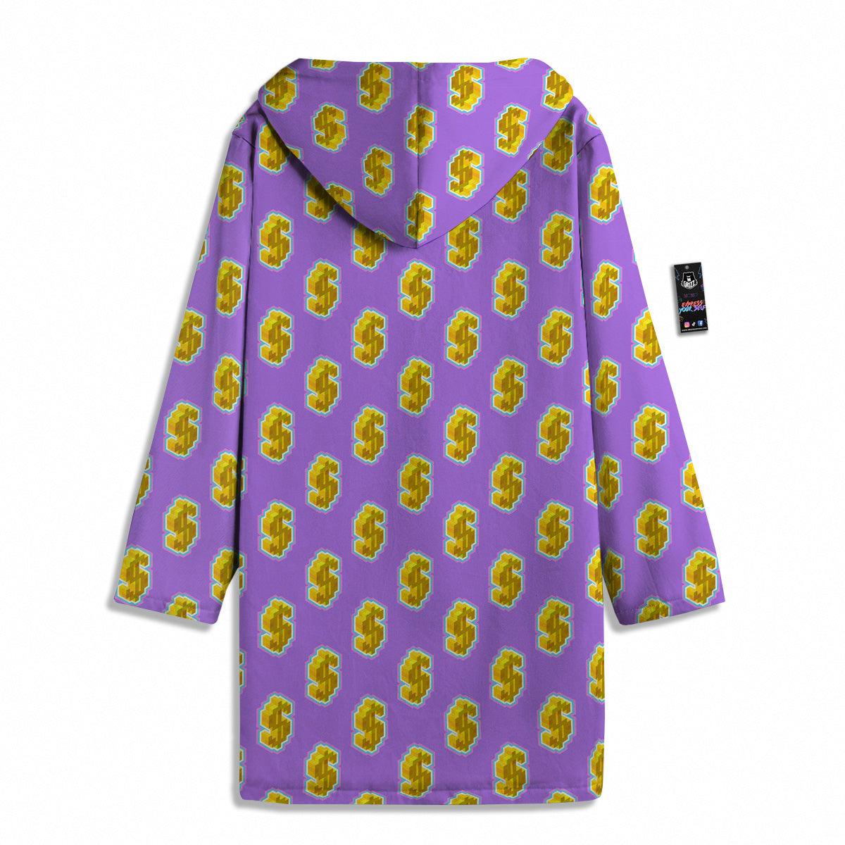 Isometric Gold Dollar Print Pattern Men's Windbreaker Jacket-grizzshop