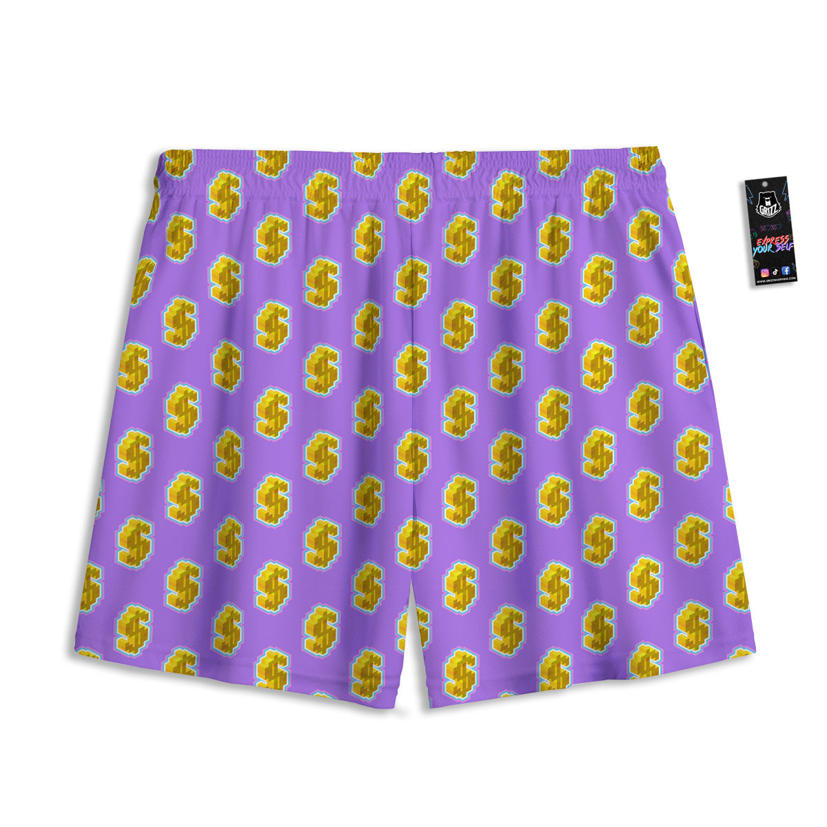 Monster Cute Print Pattern Mesh Shorts