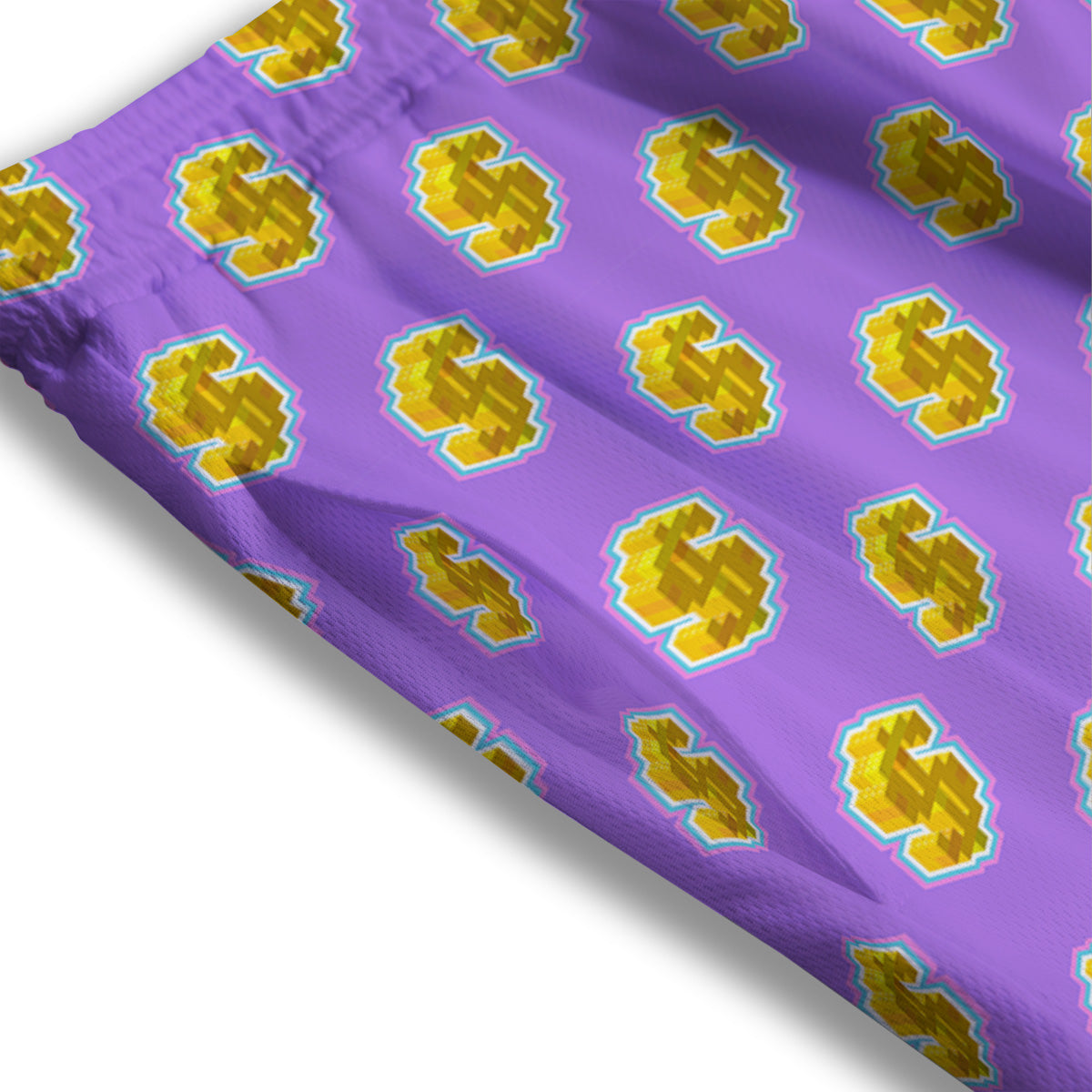 Monster Cute Print Pattern Mesh Shorts
