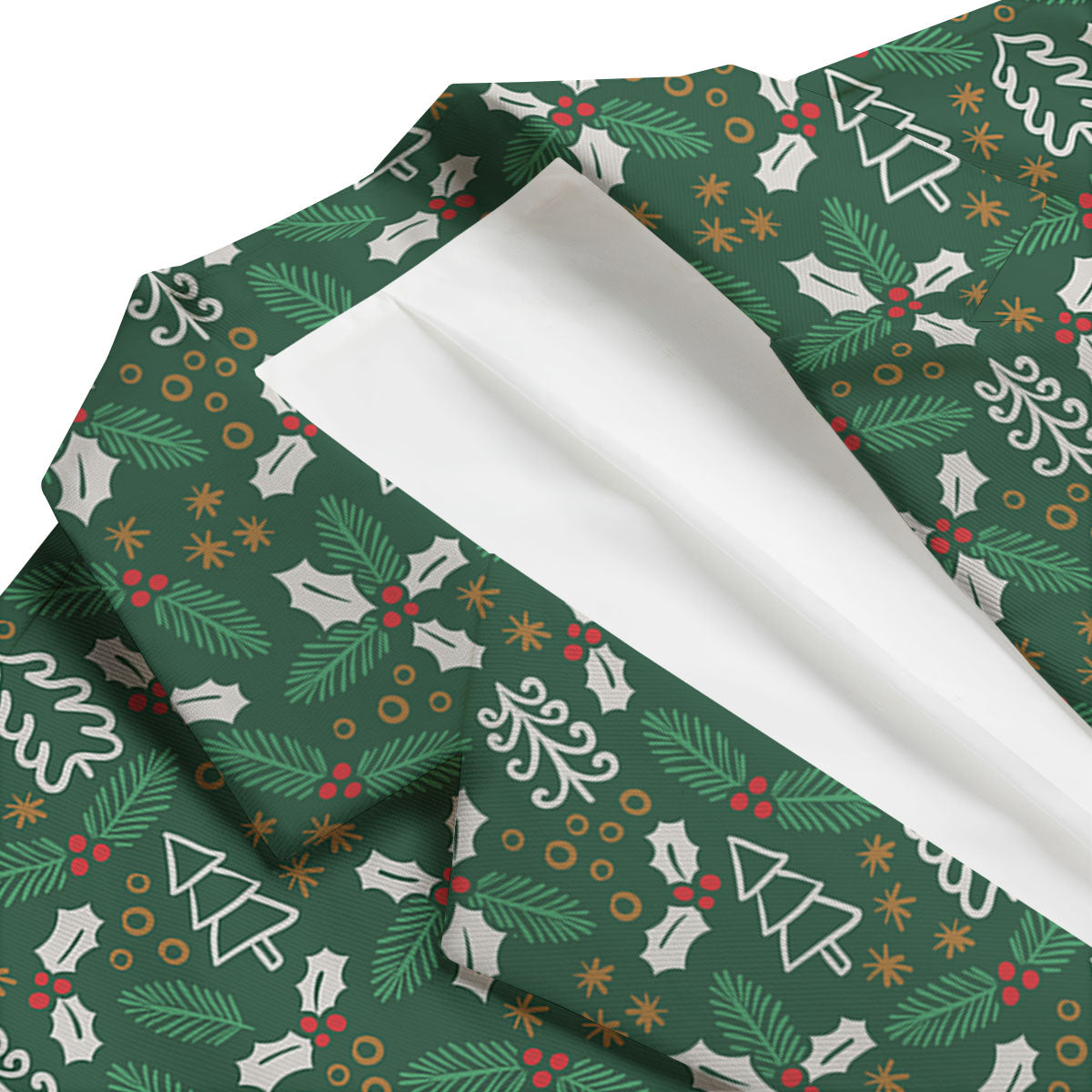Ivy Leaf Christmas Print Pattern Men's Blazer-grizzshop