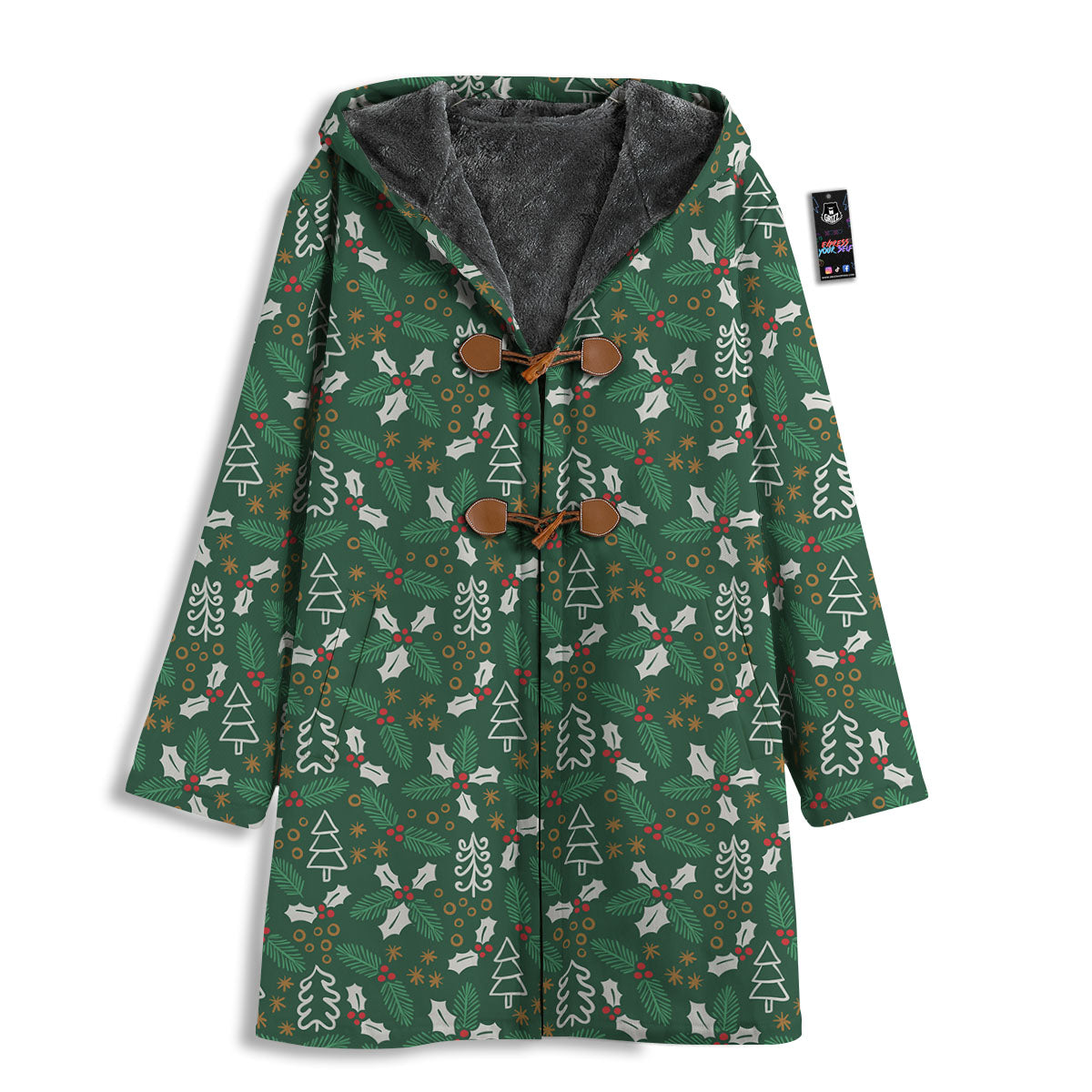 Ivy Leaf Christmas Print Pattern Men's Windbreaker Jacket-grizzshop