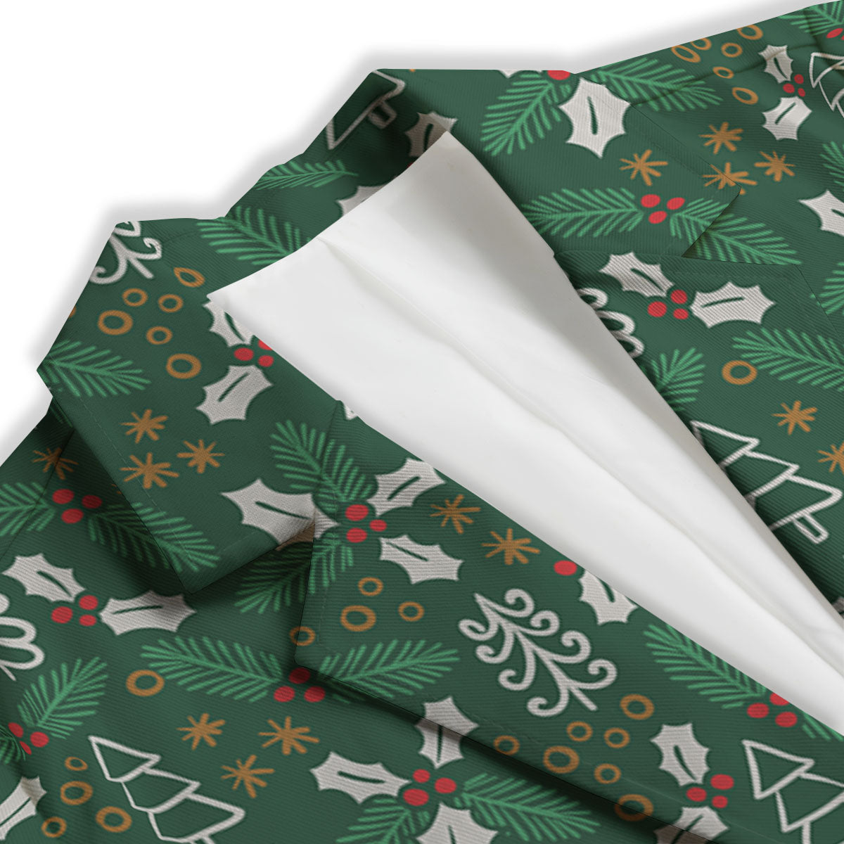 Ivy Leaf Christmas Print Pattern Women's Blazer-grizzshop